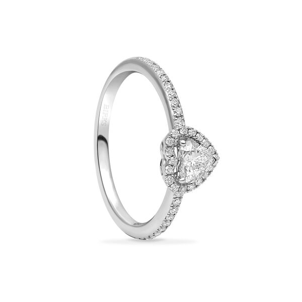 White Gold and Diamond Heart Shape Ring